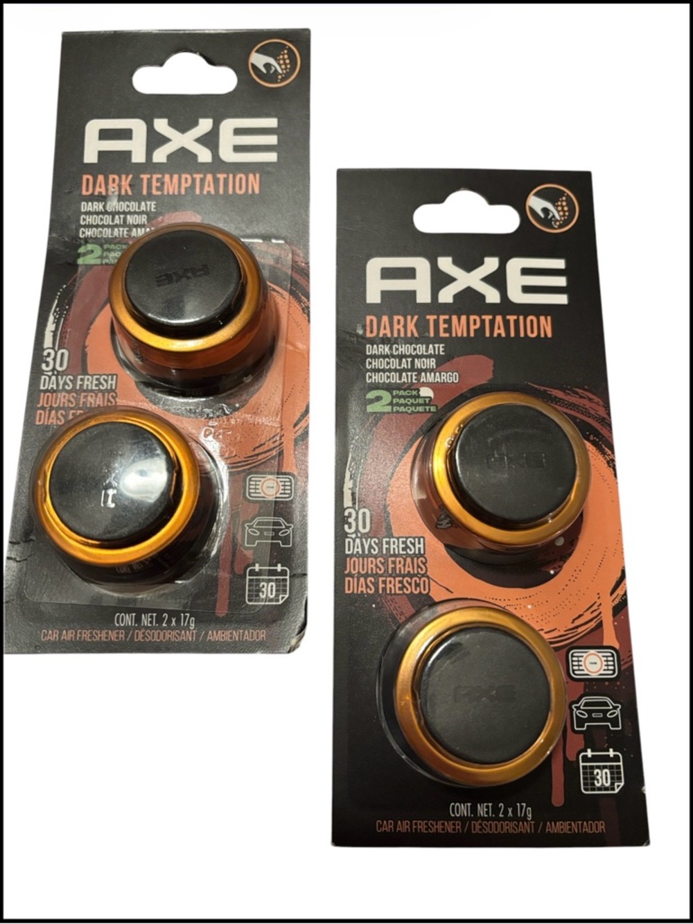 Axe | Bundle Dark Temptation Dark Chocolate 2 Pack 30 Day Fresh Vehicle Smell 2